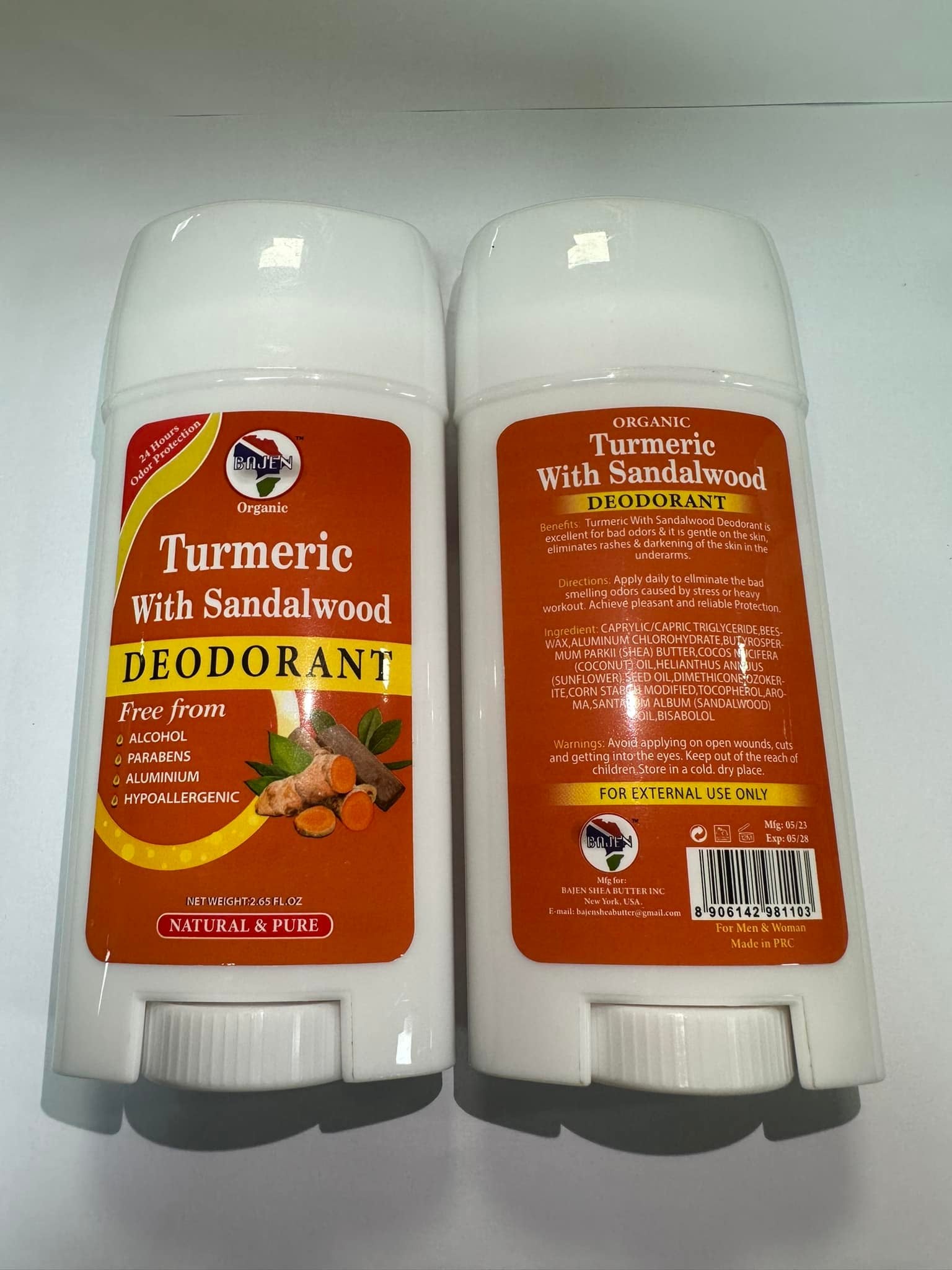 Bajen Turmeric & Sandlewood Deoderant