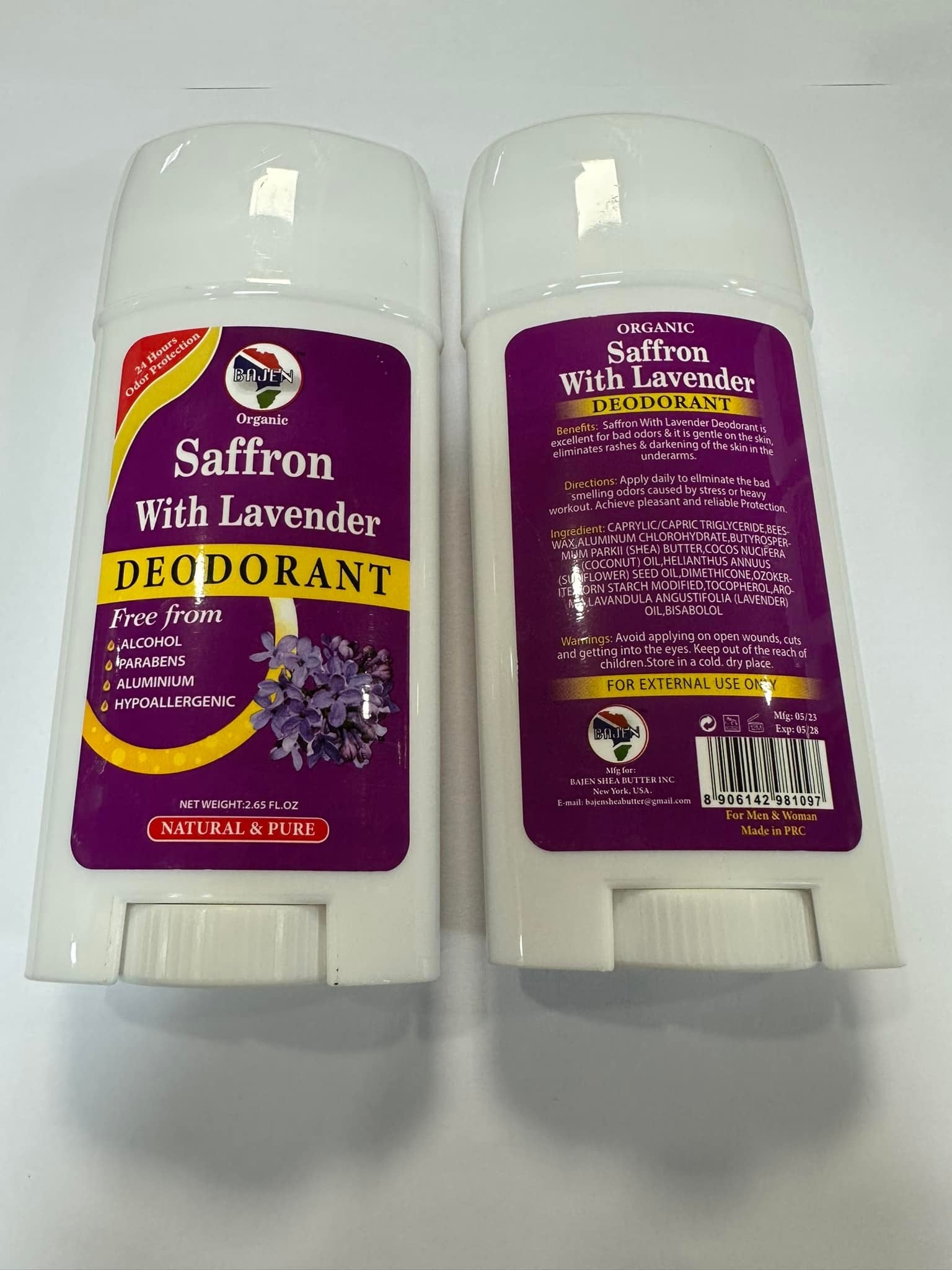 Bajen Saffron & lavender Deoderant