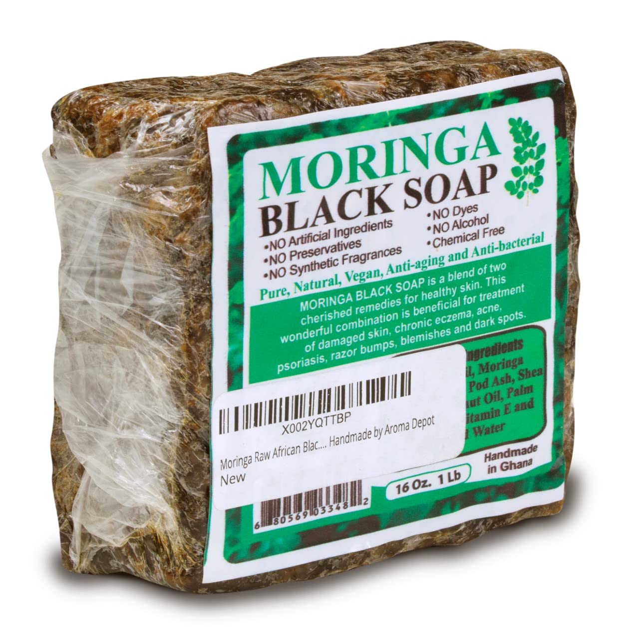 African Black Soap 1 pound (Moringa)